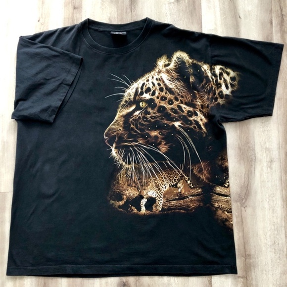 Rock Chang, Y2K, Rhinestone, Mens, Wild Cat, T Shirt, Double Sided Print, XXL - Picture 6 of 16